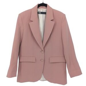 Zara Dusty Rose Single-Breasted Blazer